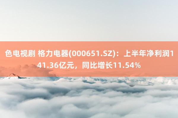 色电视剧 格力电器(000651.SZ)：上半年净利润141.36亿元，同比增长11.54%