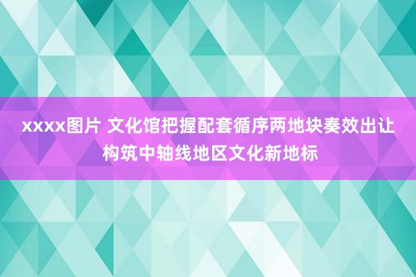 xxxx图片 文化馆把握配套循序两地块奏效出让 构筑中轴线地区文化新地标